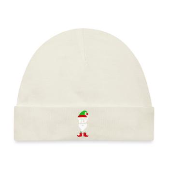 Weinachten Weihnachtself Bärtiger Elf Elfen - Baby Premium Organic Mütze - Naturweiß - Vorne