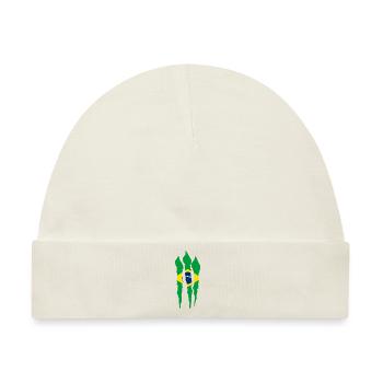 Brasilien Flagge Brasilianische Fahne Südamerika - Baby Premium Organic Mütze - Naturweiß - Vorne