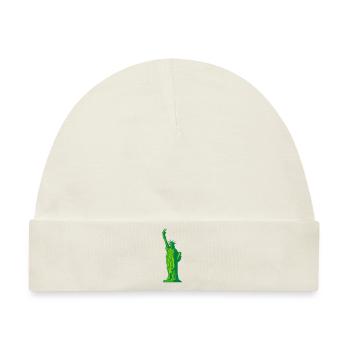 8bit Freiheitsstatue - Baby Premium Organic Mütze - Naturweiß - Vorne