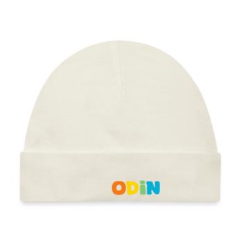 Name - Odin - Baby Premium Organic Mütze - Naturweiß - Vorne