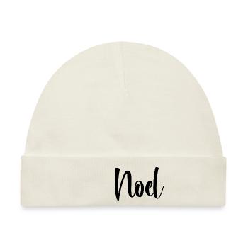 Vorname Noel - Baby Premium Organic Mütze - Naturweiß - Vorne