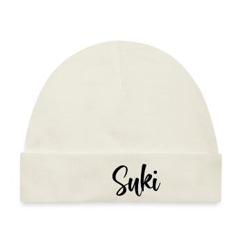 Vorname Suki - Baby Premium Organic Mütze - Naturweiß - Vorne
