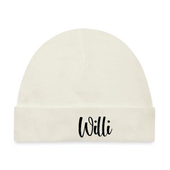 Vorname Willi - Baby Premium Organic Mütze - Naturweiß - Vorne