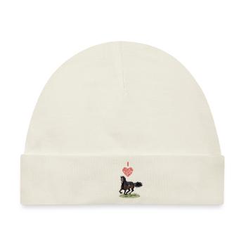 I love horses - Ich liebe Pferde - Baby Premium Organic Mütze - Naturweiß - Vorne