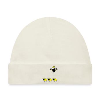 sheep color - Baby Premium Organic Mütze - Naturweiß - Vorne