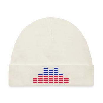 Audio Sound Equalizer Musik DJ - Baby Premium Organic Mütze - Naturweiß - Vorne