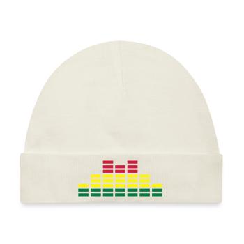Musik Equalizer Audio Sound DJ - Baby Premium Organic Mütze - Naturweiß - Vorne