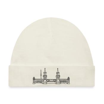 Oberbaumbrücke in Berlin - Baby Premium Organic Mütze - Naturweiß - Vorne