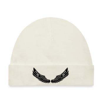 Wings black de - Baby Premium Organic Mütze - Naturweiß - Vorne