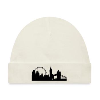 London silhouette 2 - Baby Premium Organic Mütze - Naturweiß - Vorne