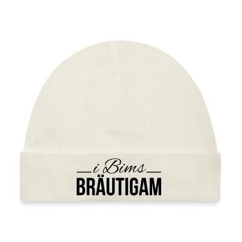 i bims bräutigam - Baby Premium Organic Mütze - Naturweiß - Vorne