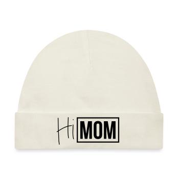 hi mom - Baby Premium Organic Mütze - Naturweiß - Vorne