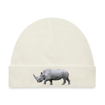 Rhinozeros - Baby Premium Organic Mütze - Naturweiß - Vorne