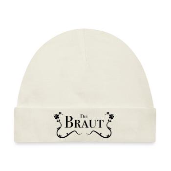 Hier ist die Braut! - Baby Premium Organic Mütze - Naturweiß - Vorne