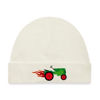 Trecker - Baby Premium Organic Mütze - Naturweiß - Vorne