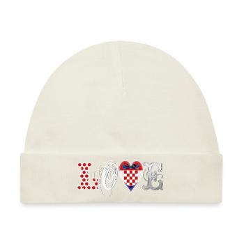 Love Croatia White - Baby Premium Organic Mütze - Naturweiß - Vorne