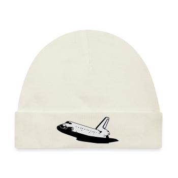 Space Shuttle (keine Embleme) - Baby Premium Organic Mütze - Naturweiß - Vorne
