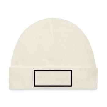 Form Symbol Quadratisch Oval Rund Fertigen Passt - Baby Premium Organic Mütze - Naturweiß - Vorne