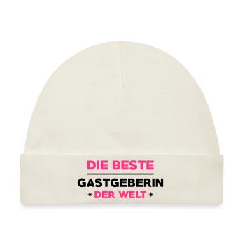 Gastgeberin Rezeptionist Gastwirt Stewardess Hotel - Baby Premium Organic Mütze - Naturweiß - Vorne