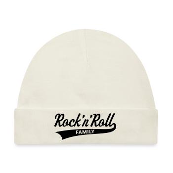 Rock 'n' Roll Family (Rock And Roll Familie) - Baby Premium Organic Mütze - Naturweiß - Vorne