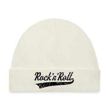 Rock 'n' Roll, Rock And Roll, Rock & Roll, Vintage - Baby Premium Organic Mütze - Naturweiß - Vorne