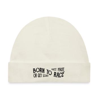 Born to Race Autorennen - Baby Premium Organic Mütze - Naturweiß - Vorne
