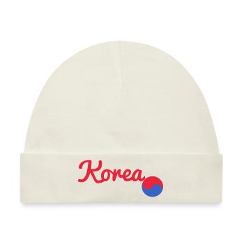 Korea red - Baby Premium Organic Mütze - Naturweiß - Vorne