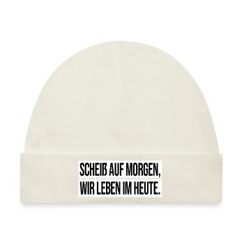 Apache Spruch Zitat - Baby Premium Organic Mütze - Naturweiß - Vorne