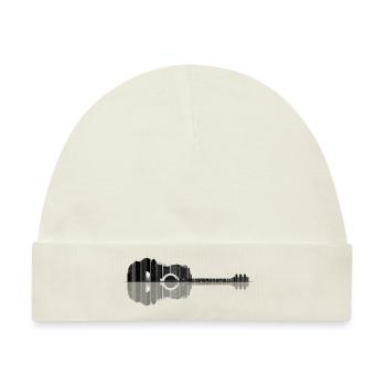 Guitar City Reflection - Akustische Gitarre - Baby Premium Organic Mütze - Naturweiß - Vorne
