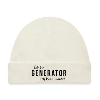 Human Design System Generator kann immer Sakral - Baby Premium Organic Mütze - Naturweiß - Vorne