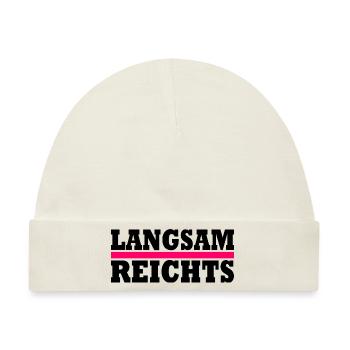 LANGSAM REICHTS - Baby Premium Organic Mütze - Naturweiß - Vorne
