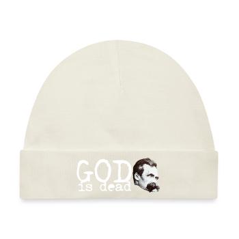 Friedrich Wilhelm Nietzsche God is dead - Baby Premium Organic Mütze - Naturweiß - Vorne