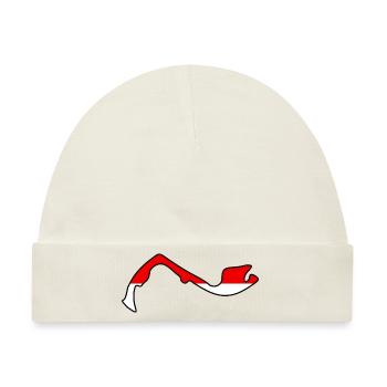 Rennstrecke in Monaco mit Flagge - Baby Premium Organic Mütze - Naturweiß - Vorne