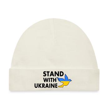 stand with ukraine - Baby Premium Organic Mütze - Naturweiß - Vorne
