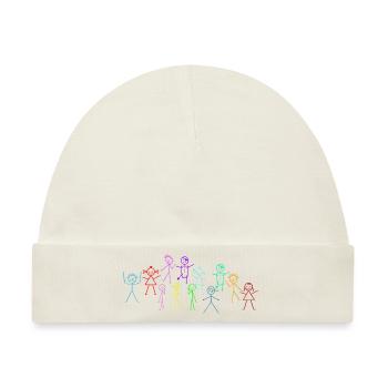 Strichmännchen - Baby Premium Organic Mütze - Naturweiß - Vorne