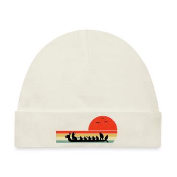 Drachenboot Racing Crew Paddlers Vintage Retro - Baby Premium Organic Mütze - Naturweiß - Vorne