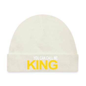 call me KING - Baby Premium Organic Mütze - Naturweiß - Vorne