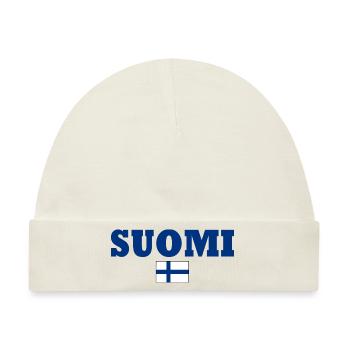 Suomi - Baby Premium Organic Mütze - Naturweiß - Vorne