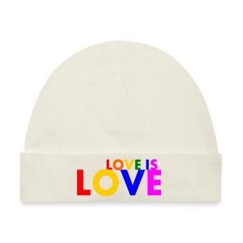 Love is love - Baby Premium Organic Mütze - Naturweiß - Vorne