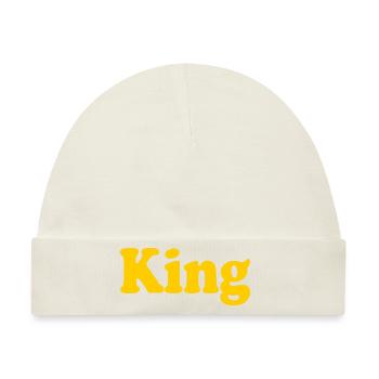 King - Baby Premium Organic Mütze - Naturweiß - Vorne