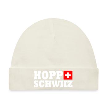 Hopp schwiiz - Baby Premium Organic Mütze - Naturweiß - Vorne