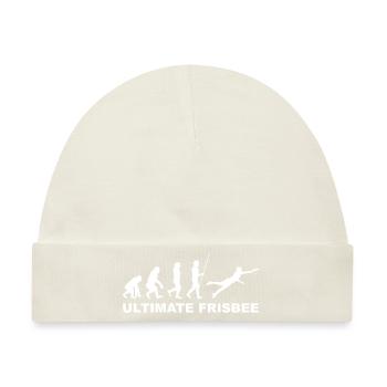 Frisbee Wurfscheibe Sport - Baby Premium Organic Mütze - Naturweiß - Vorne
