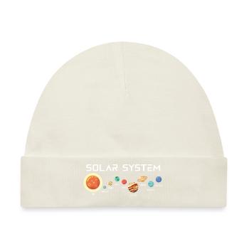 Sonnensystem mit seinen Planeten - Baby Premium Organic Mütze - Naturweiß - Vorne