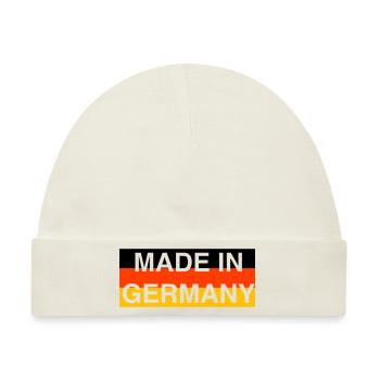 Cooles „Made in Germany“ Design für sie und ihn - Baby Premium Organic Mütze - Naturweiß - Vorne