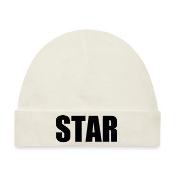 Star - Baby Premium Organic Mütze - Naturweiß - Vorne