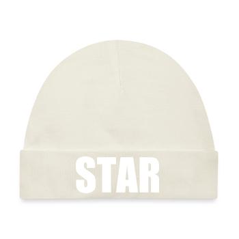 Star - Baby Premium Organic Mütze - Naturweiß - Vorne