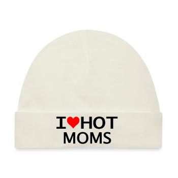 I love hot moms - Baby Premium Organic Mütze - Naturweiß - Vorne