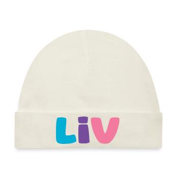 Name - Liv - Baby Premium Organic Mütze - Naturweiß - Vorne