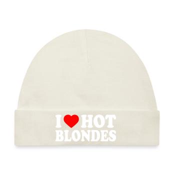 I love hot blondes - Baby Premium Organic Mütze - Naturweiß - Vorne