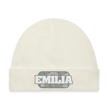 Geschenk für Emilia - Baby Premium Organic Mütze - Naturweiß - Vorne